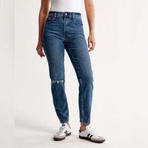 Abercrombie & Fitch High Rise Distressed Mom Jeans